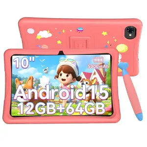 ★Android15★【ケース タッチペン付き】TABWEE K10 キッズタブレット10インチ Wi-Fiモデル キッズスペース&YouTube Kids 対応&iKids対応 Android 15タブレット 12GB RAM+64GB ROM 子供用 知育アプリ使い放題 利用