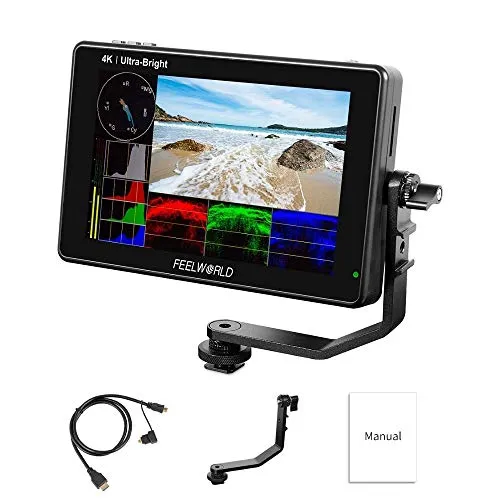 Feelworld LUT7 7インチ2200nit超高輝度3D Lut波形光センサー タッチスクリーンDSLRカメラフィールドモニター 1920x1200 IPS 4K HDMI DC出力 日本語設定可能