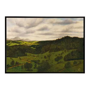 世界の古い絵画 レトロポスター デジタルリマスターOberbayrische Landschaft bei Schliersee mit dem Wendelstein インテリア a0 a1 a2 a3 a4 b4 b0 b1 b2 b3作品 油絵 水彩画 おしゃれ モダン シンプル お洒落【bn-poste