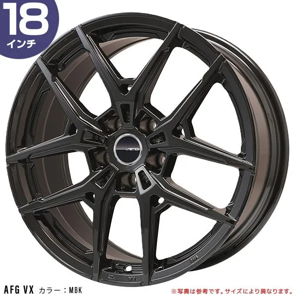 ビッグウェイ AFG VX 18インチ 8.0J 42 5-108 マットブラック 1本 | BIGWAY ホイール M14X1.5 ボルボ VOLVO ドレスアッ輸入車