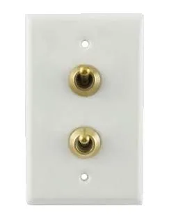 AXCIS アクシス セラミックプレート トグルスイッチ ブラック/ホワイト HS2937 HS2938 HS2939 HS2940 (ダブルスイッチ, ホワイト)