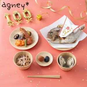 【最大1000円OFFクーポン発行中 4/27 11:59まで！】 agney アグニー お食い初め 食器セット お食い初め6点セット ももか ベビー キッズ 6点セット 男の子 女の子 赤ちゃん 天然素材 日本製 食洗器対