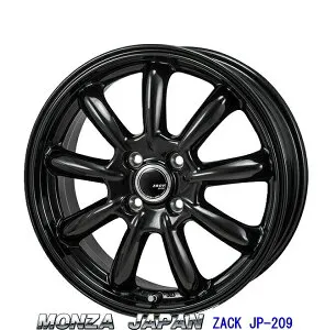 【アルミホイール単品4本価格】【12インチ】【ZACK JP-209（ザック JP209）】【12X4.00B 4穴 PCD：100】【軽トラック、バン全般】表示は4本価格（ばら売りはご相談ください）