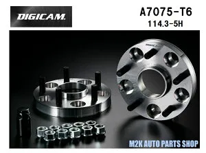 【お買い物マラソン最大28倍】 K-SPEC DIGICAM A7075-T6 ハブ付ワイトレスペーサー 2枚 10mm 15mm 20mm 25mm 5H-114.3 M12×P1.25 ハブ径 73mm-66mm