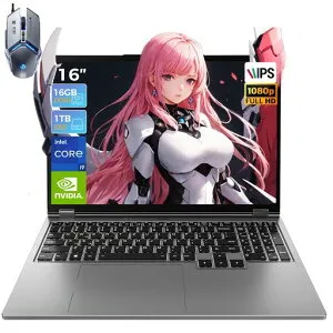 TOPGROゲーミングノートpc【Corei9-9980HK/GTX1650/最大5.0GHz/WiFi6/BT5.2】ゲーミングマウス・マウスパッド付きゲーミングノートパソコン16インチ16GBメモリ1TBSSD8コア/16スレッド