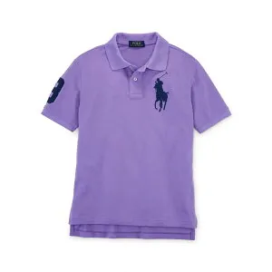 ポロ・ラルフローレン ボーイズ ビッグポニー コットン 半袖 鹿の子 定番 ポロシャツ パープルヘザー POLO RALPH LAUREN Big Pony Polo ポロシャツ 送料無料! あす楽 かっこいい メンズ レディース