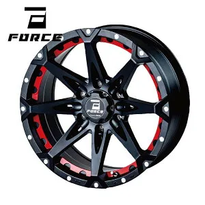 トヨタ プラド J150W ハイラックス GUN125 TOYOTA PRADO HILUX 『ホイール4本セット』 FORCE DENALI （フォース デナリ） 18×8.0J 6H139.7 ET15 MBK/M マットブラック/マシニング