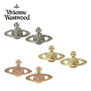 【4/24～27 10%OFFクーポン配布中】ヴィヴィアン・ウエストウッド MINI BAS RELIEF ピアス Vivienne Westwood オーブ シルバー ゴールド ピンクゴールド レディース VV-62020033