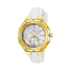 テクノマリーン 腕時計 ウォッチ 時計 レディース 女性用 Technomarine Women's Cruise Stainless Steel Quartz Watch with Silicone Strap, White, 17 (Model: TM-118006)