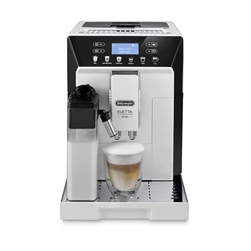 デロンギ 全自動コーヒーマシン エレッタカプチーノ 全12メニュー 豆挽き コーヒーメーカー エスプレッソマシン ホワイト ECAM46860W 【デロンギファミリー登録で3年保証、修理も原則72時間以内対応】