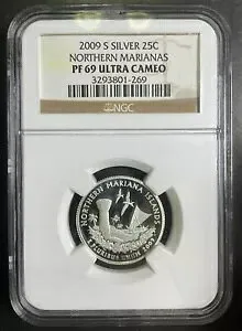 NGC PR69 2009-S 北マリアナ クォーター 25c PF69UC ブラスト ホワイト シルバー c1
