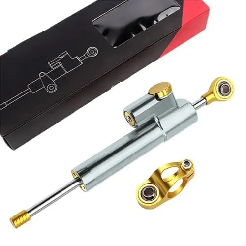 PCJQGEGSV(小さな店) に適合 CB150R CB250R CB300R 2018-2020 ステアリングダンパー 適合 オートバイ用 ステアリングスタビライザー ダンパーブラケットマウント 改造済み(Gray-Gold)