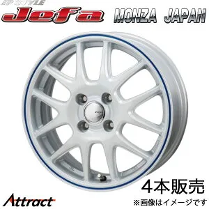 モンツァジャパン JPスタイルジェファ アルミホイール4本 1台分(15×5.5J 4-100 INSET43)スズキ スイフト ZC11S ZC71S(ホワイト)