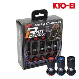 クリッパートラック ホイールナット DR16T M12xP1.25 テーパー座用 レーシングコンポジットR40 ブラック ロック&ナット20個入 KYO-EI(協永産業) RIA-13K*