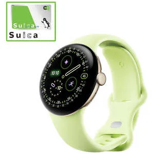 GOOGLE スマートウォッチ Google Pixel Watch 4 41mm Champagne Gold アルミケース/Lemongrass アクティブ バンド Wi-Fi Gold GA06002-US