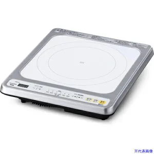 ■IRIS 106996 1口ビルトインIH 200V ホワイト IHCB123W(7000687)[法人限定][外直送元]