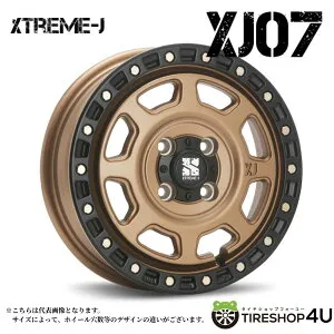 【最大P25倍】 15インチ XTREME-J XJ07 15x4.5J 4/100 +43 《FLAT》 マットブロンズブラックリムエクストリームジェイ 軽自動車 軽カー新品アルミホイール1本価格 [4本購入で送料無料]