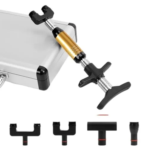 Emuia 手動式脊椎アジャストメント補助器 304ステンレス鋼製6段階圧力調節機構搭載 50N/100N/150N/200N/250N/300N負荷選択式 四頭接触点設計 体幹調整補助ツール 関節可動域補助用医療機器非該当補助具(黄金の雄牛)