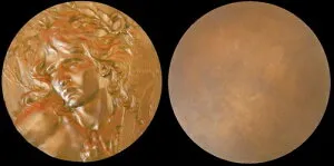 フランス神話ORPHEUS by Coudray ブロンズ大型バージョン115mm 1972年エッジスタンプ-