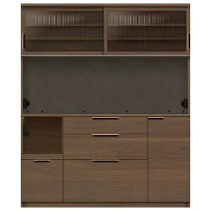 [幅160cm×奥行50cm] パモウナ キッチンボード NW NWA－1600R WN ウォールナット (配送員設置)