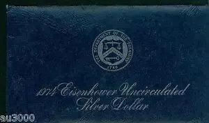 10 (TEN) 1974-S アイゼンハワー 40% シルバー ドル ブルー IKE !