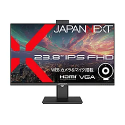 JAPANNEXT PCモニター ウェブカメラ搭載 JN-IPS238F-CMS ［23.8型 /フルHD(1920×1080) /ワイド /75Hz］