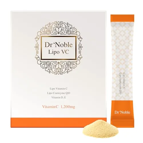 Dr.Noble（ドクターノーブル）リポソームビタミンC 1200mg 【栄養機能食品】ビタミンD・ビタミンE /リポソームコエンザイムQ10配合 国内GMP認定工場 1箱30包