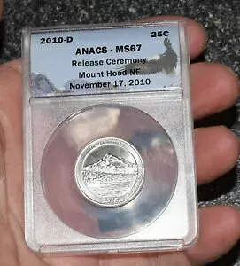 2010-D ANACS MS67 マウント フード国有林米国四半期リリース セレモニー 25C