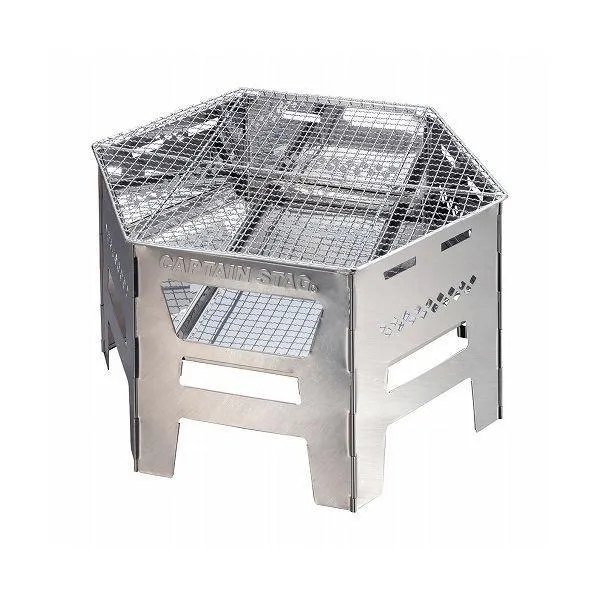 キャプテンスタッグ ヘキサ ステンレス カマドグリル UG-73 CAPTAINSTAG