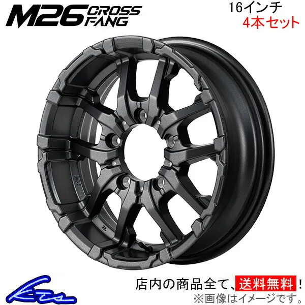 MID ナイトロパワー M26クロスファング 4本セット ホイール ジムニーシエラ【16×6J 5-139 INSET-5 バレルブラック】NITRO POWER M26 CROSS FANG アルミ