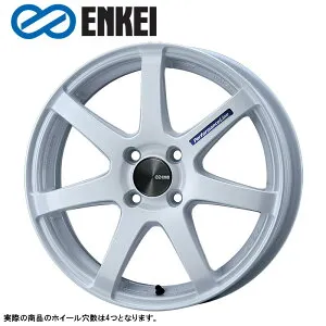 ENKEI PF07 15×5.0J PCD100 4H INSET+45 ボア径φ75 パールホワイト (PW) 15インチ ホイール単品 1本 エンケイ ENKEI パフォーマンスライン PerformanceLine