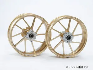 【GALE SPEED】ゲイルスピード アルミ鍛造ホイール [TYPE-R] ゴールド 前後セット F 350/R 600-17 KAWASASKI ZRX1200R (01-08) ZRX1100(97-00) 28375002-28375148