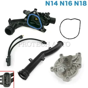 BMW MINIミニ R56 R55 R57 R58 R59 ジョンクーパーワークス JCW クーパー Cooper クーパーS CooperS ワン One ウォーターポンプ＆サーモスタット＆ウォーターホース＆アダプターケーブル 4点set 11517648827 1153