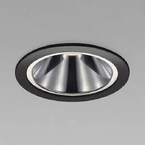 コイズミ照明 LEDベースダウンライト 防雨型 グレアレス 高演色・軒下タイプ 1500lmクラス HID35W相当 埋込穴φ75mm 配光角40° 電球色(3000K) 鏡面コーン・黒色枠 電源別売 XU257526BL