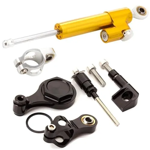 XGQRSTUVX に適合 ヤマハ YZFR6 YZF R6 2006 2007-2012 2013 2014 2015 2016 2017 2018 2019 2020 オートバイ用 CNC 調整可能 リニア リバース ステアリングダンパー ブラケットサ