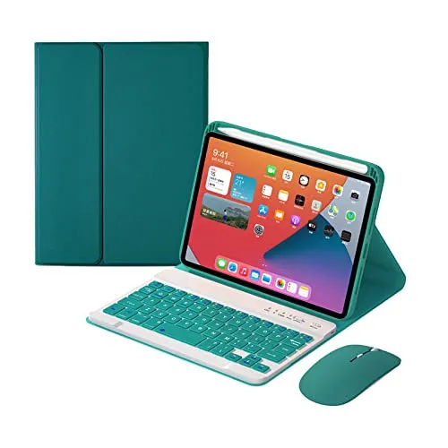 iPad mini 6キーボードケース （QWERTY）、TianTaケース取り外し可能な無線Bluetoothキーボードねずみ折りたたみスタンド付きiPad mini (6th generation) 2021 8.3インチ用スリム磁気PUレザースマート