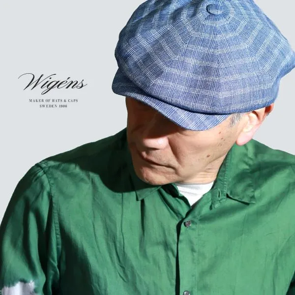 ハンチング メンズ グレンチェック レトロ WIGENS 8方 ハンチング帽 メンズ ハンチング帽 ニュースボーイキャップ キャスケット メンズ 帽子 メンズ 麻 ギフト