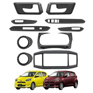 「ミライース 2代目（通算9代目） LA350S/360S 2017年ー」ナビゲーションスクリーンフレーム?メーターパネル?フロント送風口カバー?パワーウインドウスイッチカバー?室内ノブフレーム セット