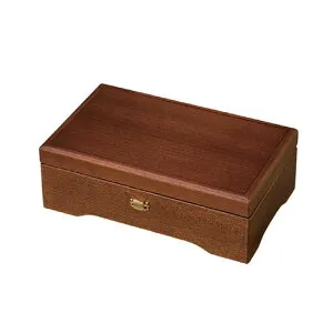 ニデックオルゴール【受注生産】50弁 無垢材 『マホガニー ブラウン』 半つや EX207【出産お祝い 内祝】【バースデーギフト 贈答品】【結婚祝い 記念日】