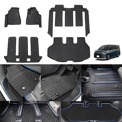 Virauto トヨタ ヴォクシー ノア 90系 7人乗り対応 3D フロアマット ラゲッジマット フルセット ガソリン車 専用 VOXY NOAH 2022年1月～ ZWR90W ZWR95W MZRA90W MZRA95W トランクマット カーマット