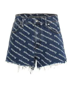 デニム エックス アレキサンダー ワン DENIM X ALEXANDER WANG デニムショーツ ショーツ レディース ブルー Denim shorts 'Bite' shorts 4DC1214897460 Blue 関税 送料無料 2025SS ju