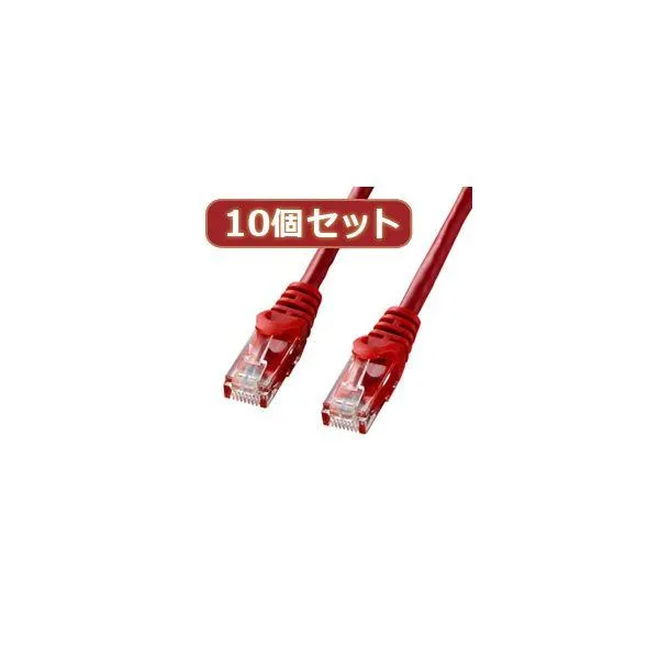 10個セットサンワサプライ カテゴリ6UTPLANケーブル LA-Y6-03RX10 代引不可