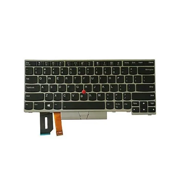 AUTENS Replacement US Keyboard for Lenovo ThinkPad E490 T490 L490 Laptop Silver Frame (Backlight)_並行輸入