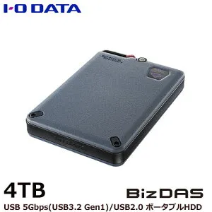 ポータブルHDD アイ・オー・データ HDPD-SUTC4 [USB 5Gbps対応 HW暗号化ポータブルHDD 4TB]