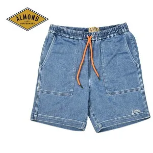 Almond Surf アーモンドサーフ DENIMSWEAT SHORTS メンズ ウォッシュインディゴ S-L OZ7002 【デニムショーツ デニム ジーンズ ショーツ ショートパンツ ハーフパンツ スウェットパンツ スウェットデニ