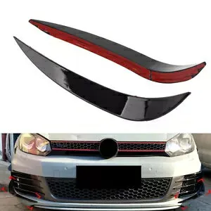 VW ゴルフ 6 MK6 GTI 08-13 用ブラックグロスバンパートリムフロントサイド Black gloss bumper trim front side for VW Golf 6 MK6 GTI 08-13- 【並行輸入品】