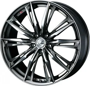 ウェッズLEONIS レオニス GX 18インチ リム幅7.0J インセット+47 5穴 PCD100 BMCMC (ブラックメタルコート/ミラーカット) ホイール 2本セット