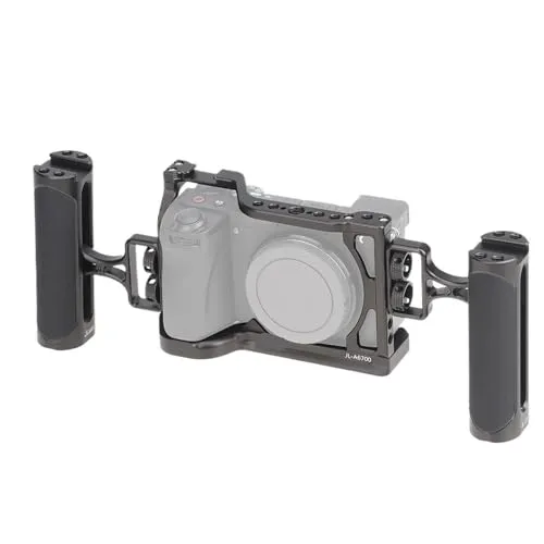 互換性がありますCanon EOS 70D 80D 90D ラビットケージ用 FOTGA カメラケージ、ハンドル位置決め穴付きビデオ写真リグに対応(Threaded side handle)