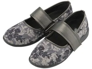 【マラソン限定★ポイント2倍】【お取り寄せ】マリアンヌ製靴 SaiSai～フラワープリント～ クラシックブラック 24.5cm