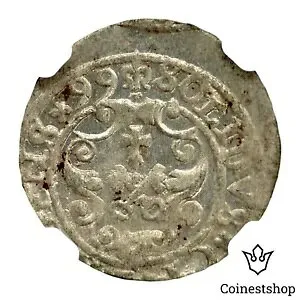 1599 ポーランド NGC リヴォニア公国 1 シリング コイン MS 62 シグムント III-